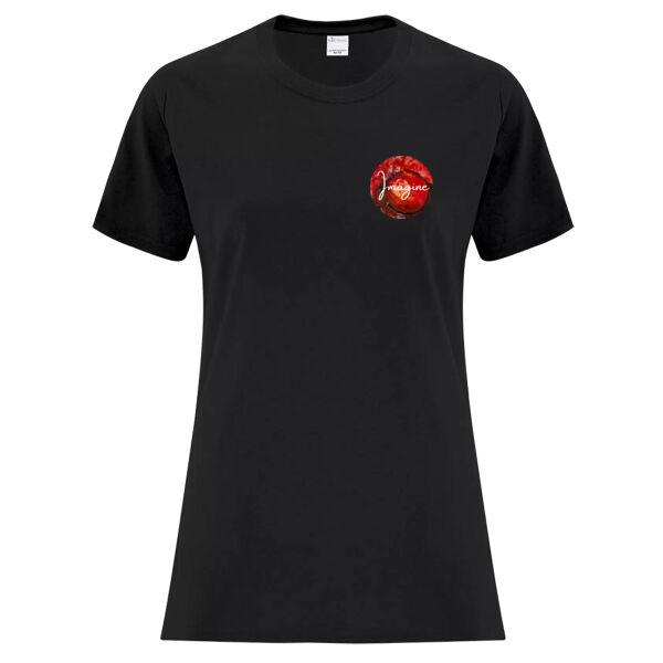 Imagine Art Collective - Red and White - ATC EVERYDAY COTTON Ladies' TEE Thumbnail