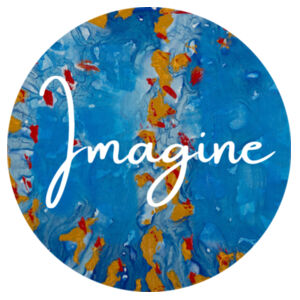 Imagine Art Collective - Blue and White - ATC EVERYDAY COTTON Ladies' TEE 2 2 Design